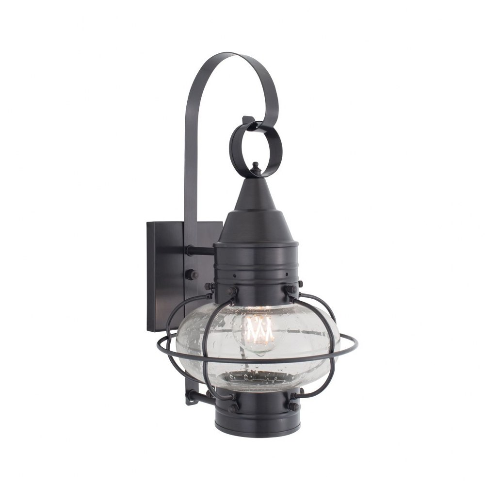 Norwell Lighting-1513-GM-SE-Classic Onion - 1 Light Small Outdoor Wall Mount In Traditional and Classic Style-16 Inches Tall and 9 Inches Wide Gunmetal Seedy Black Finish