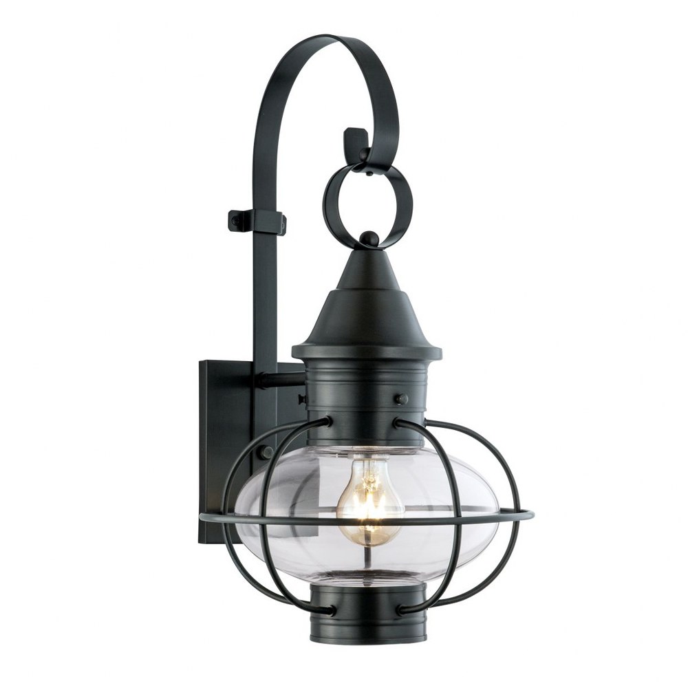 Norwell Lighting-1612-GM-CL-Vidalia Onion - One Light Medium Outdoor Wall Mount Gunmetal  Black Finish with Clear Glass