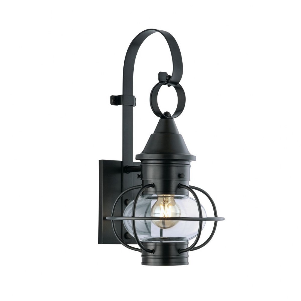 Norwell Lighting-1613-GM-CL-Vidalia Onion - One Light Small Outdoor Wall Mount Gunmetal  Black Finish with Clear Glass