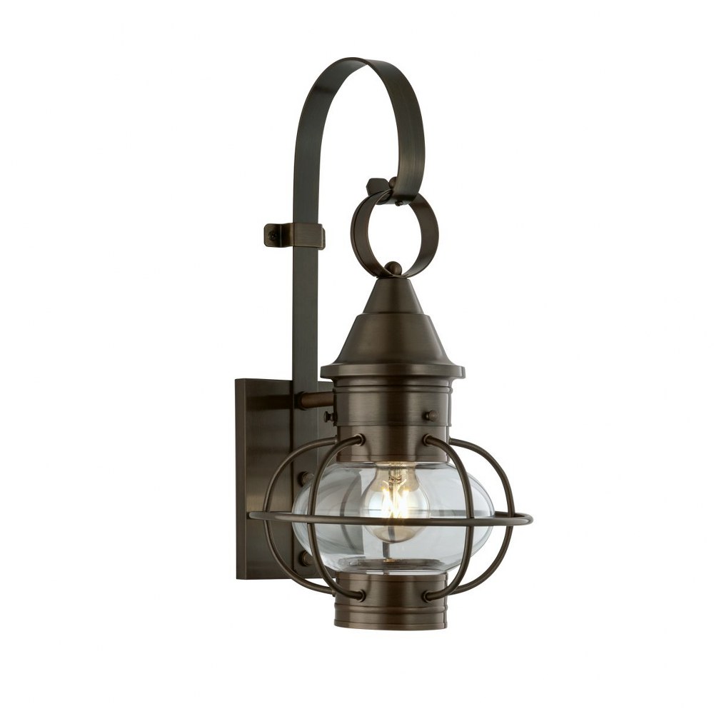 Norwell Lighting-1613-SI-CL-Vidalia Onion - One Light Small Outdoor Wall Mount Sienna  Black Finish with Clear Glass