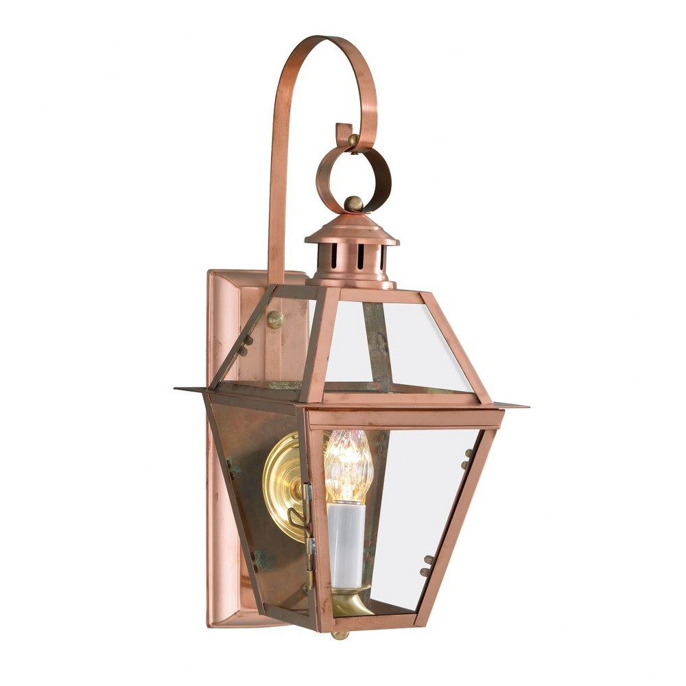 Norwell Lighting-2253-CO-CL-Olde Colony - 1 Light Outdoor Wall Mount In Traditional and Classic Style-22 Inches Tall and 9.5 Inches Wide   Copper Finish with Clear Glass