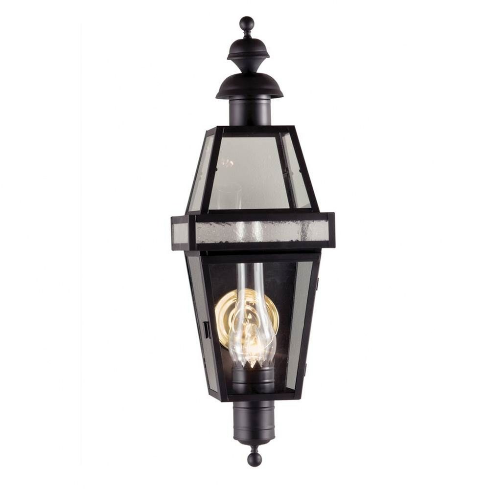 Norwell Lighting-2283-BL-CL/SE-Beacon - 1 Light Outdoor Wall Mount In Traditional and Classic Style-33 Inches Tall and 10.75 Inches Wide   Black Finish with Clear/Seedy Glass