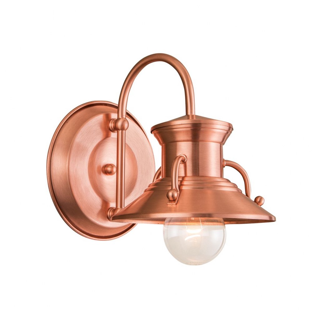 Norwell Lighting-5153-CO-NG-Budapest - One Light Small Outdoor Wall Mount Copper  Copper Finish