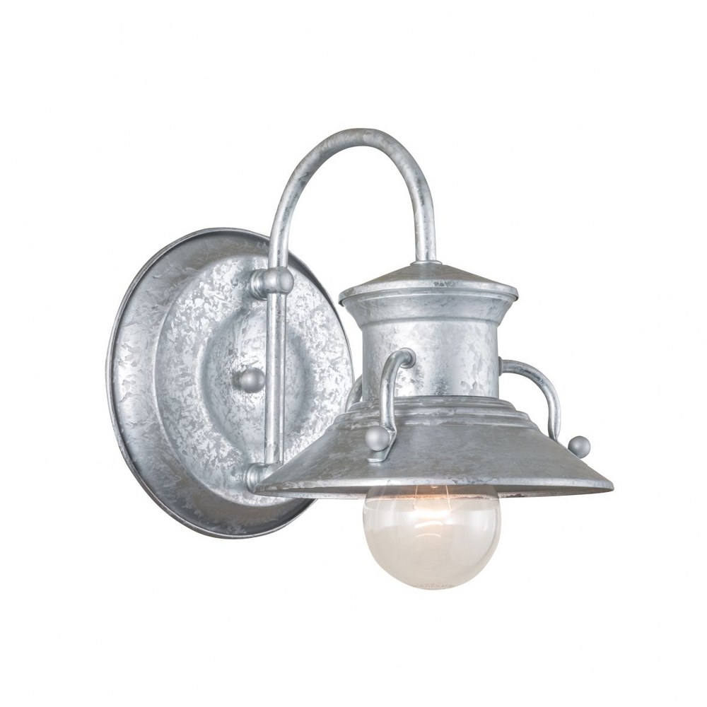 Norwell Lighting-5153-GA-NG-Budapest - One Light Small Outdoor Wall Mount   Galvanized Finish
