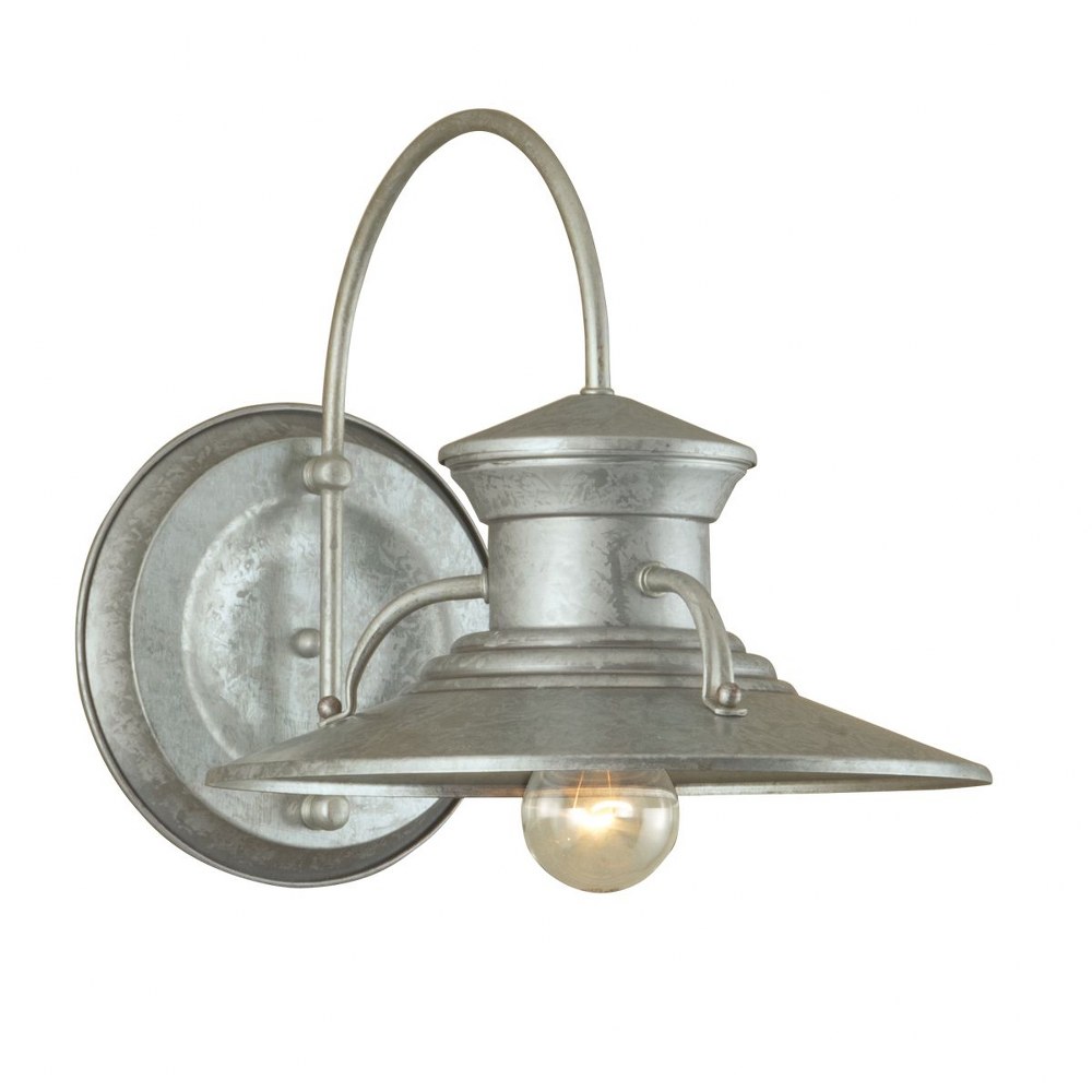 Norwell Lighting-5155-GA-NG-Budapest - One Light Large Outdoor Wall Mount   Galvanized Finish