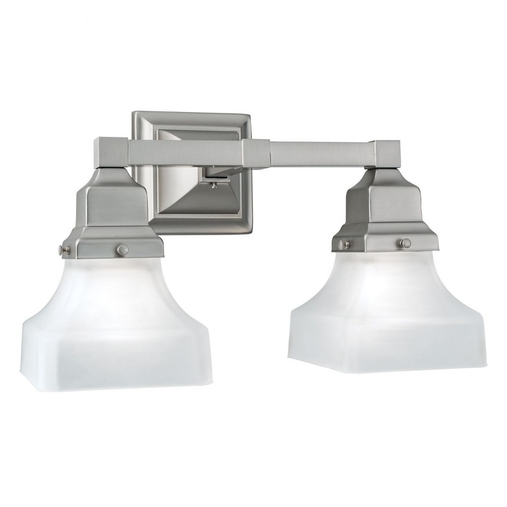 Norwell Lighting-8122-BN-PY-Birmingham - Two Light Wall Sconce Brush Nickel Pyramid Brush Nickel Finish