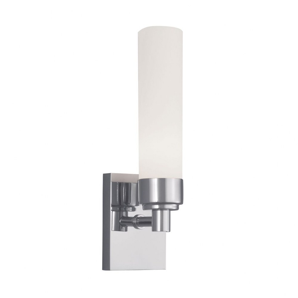 Norwell Lighting-8230-PN-MO-Alex - 1 Light Wall Sconce In Contemporary and Classic Style-11 Inches Tall and 3.25 Inches Wide Polish Nickel Matte Opal Brush Nickel Finish