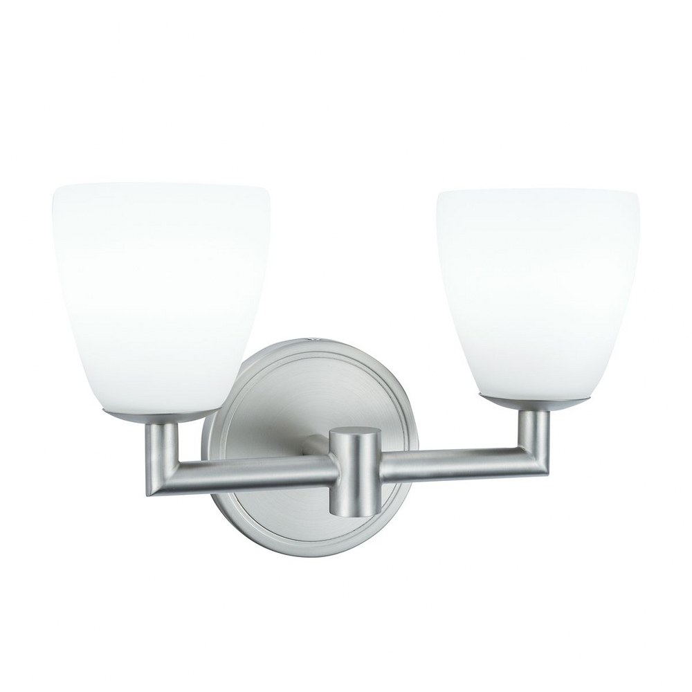 Norwell Lighting-8272-BN-MO-Chancellor - 11 Inch 4.5W 2 LED Wall Sconce   Brushed Nickel Finish with Matte Opal Glass
