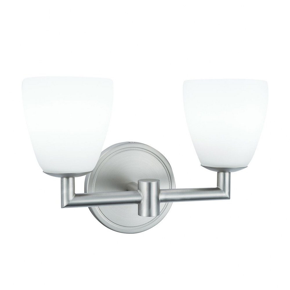 Norwell Lighting-8272-BN-MO-Chancellor - 10W 2 LED Wall Sconce In Traditional and Classic Style-7.5 Inches Tall and 11 Inches Wide Brushed Nickel  Brushed Nickel Finish with Matte Opal Glass