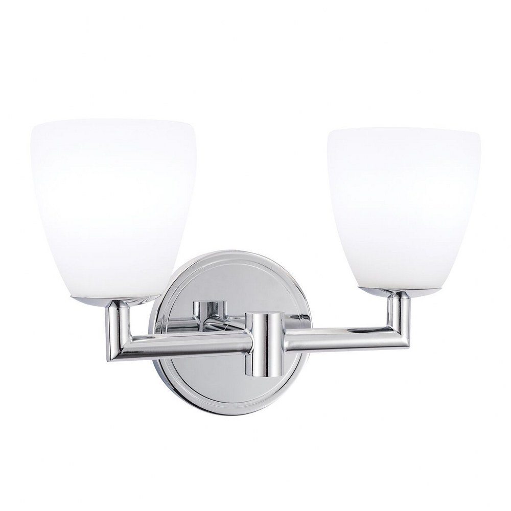 Norwell Lighting-8272-CH-MO-Chancellor - 10W 2 LED Wall Sconce In Traditional and Classic Style-7.5 Inches Tall and 11 Inches Wide Chrome  Brushed Nickel Finish with Matte Opal Glass