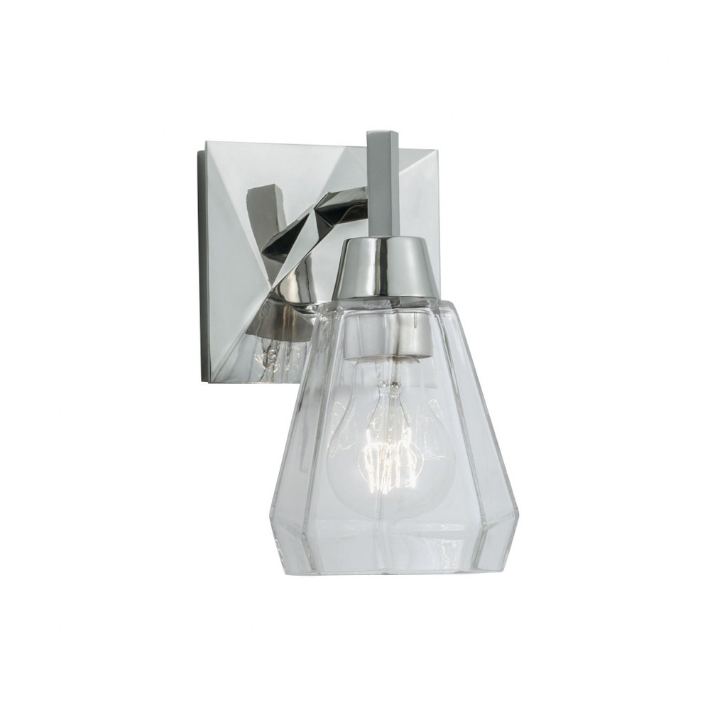 Norwell Lighting-8281-PN-CL-Arctic - One Light Wall Sconce   Polished Nickel Finish with Clear  Glass