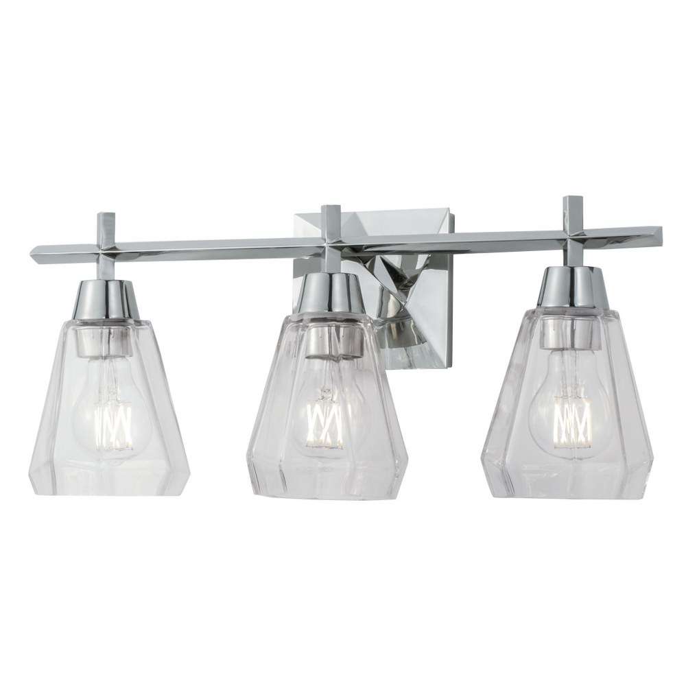Norwell Lighting-8283-PN-CL-Arctic - Three Light Wall Sconce   Polished Nickel Finish with Clear  Glass