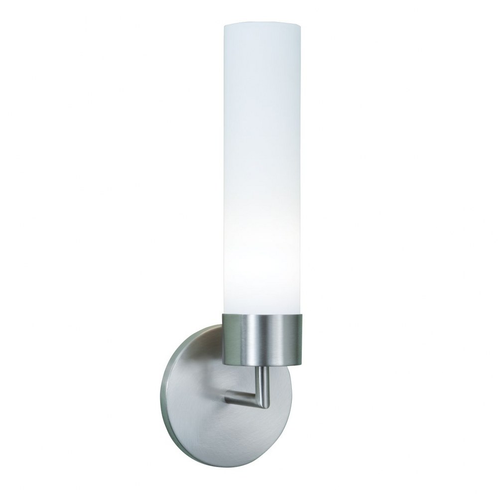 Norwell Lighting-8775-BN-MO-Sobe - One Light Wall Sconce Brush Nickel  Brush Nickel Finish with Matte Opal Glass