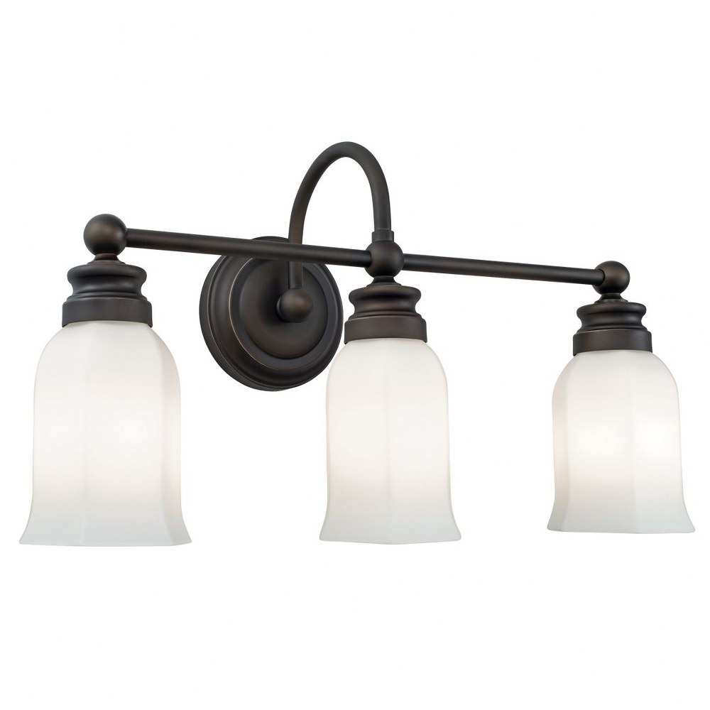 Norwell Lighting-8913-OB-HXO-Emily - Three Light Wall Sconce Oil Rubbed Bronze  Brush Nickel Finish with Opal Glass