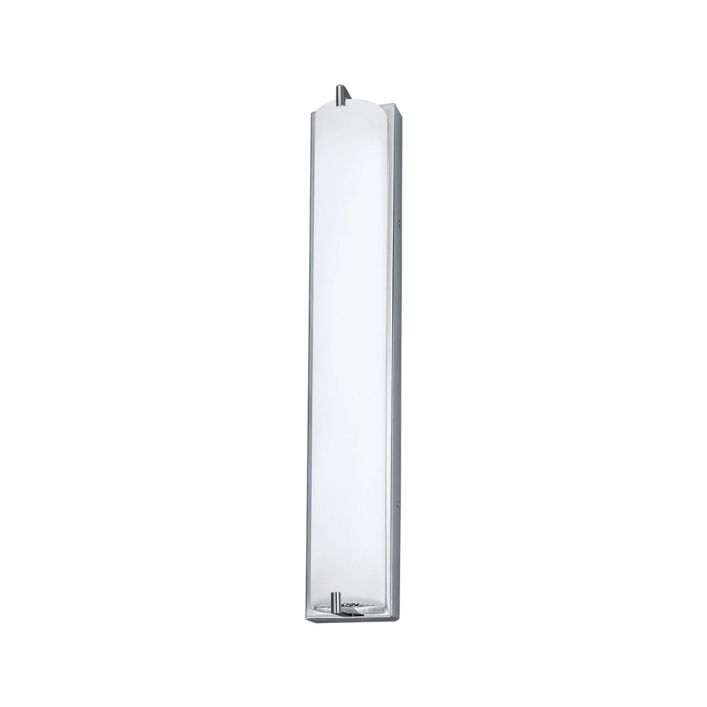 Norwell Lighting-9691-CH-MO-Alto - 18 Inch 12W 1 LED Wall Sconce   Chrome Finish with Matte Opal Glass