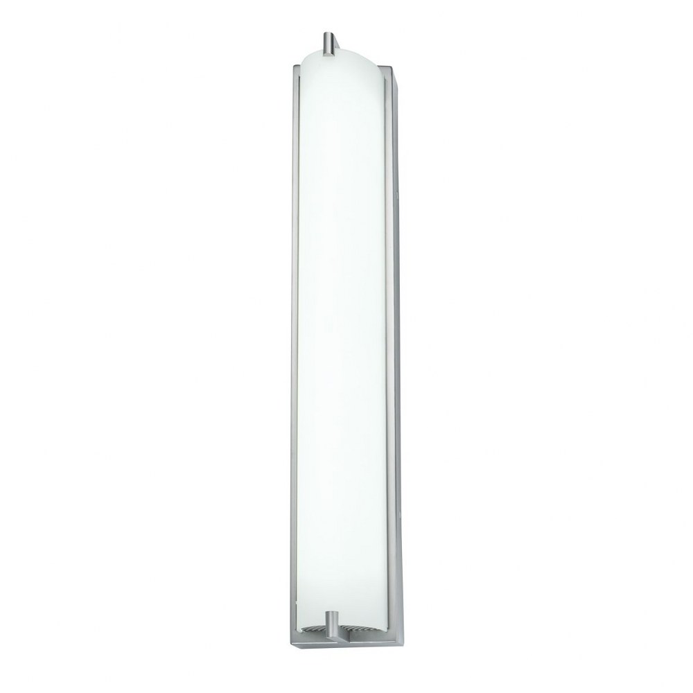 Norwell Lighting-9692-BN-MO-Alto - 24 Inch 21.6W 1 LED Wall Sconce   Brush Nickel Finish with Matte Opal Glass