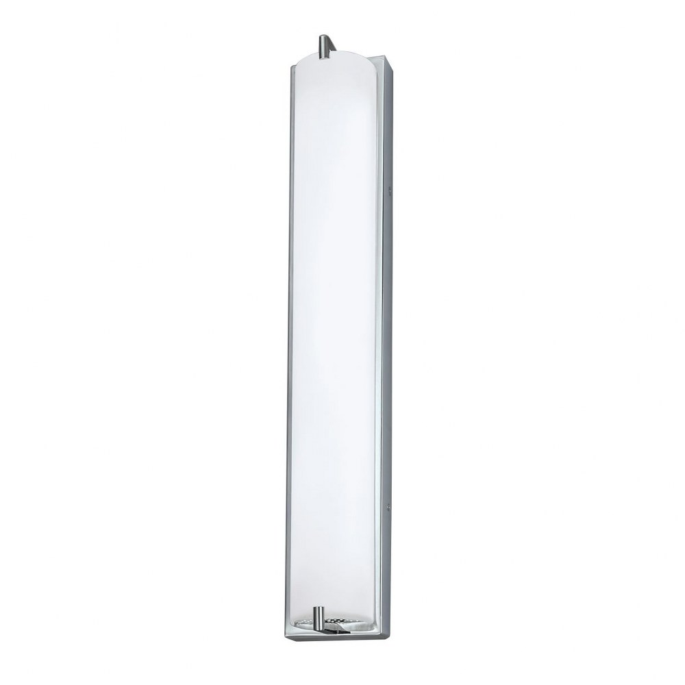 Norwell Lighting-9692-CH-MO-Alto - 24 Inch 21.6W 1 LED Wall Sconce   Chrome Finish with Matte Opal Glass
