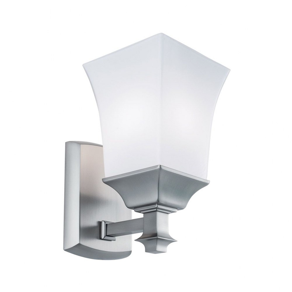 Norwell Lighting-9712-CH-SO-Sapphire - Two Light Wall Sconce   Chrome Finish with Shiny Opal Glass