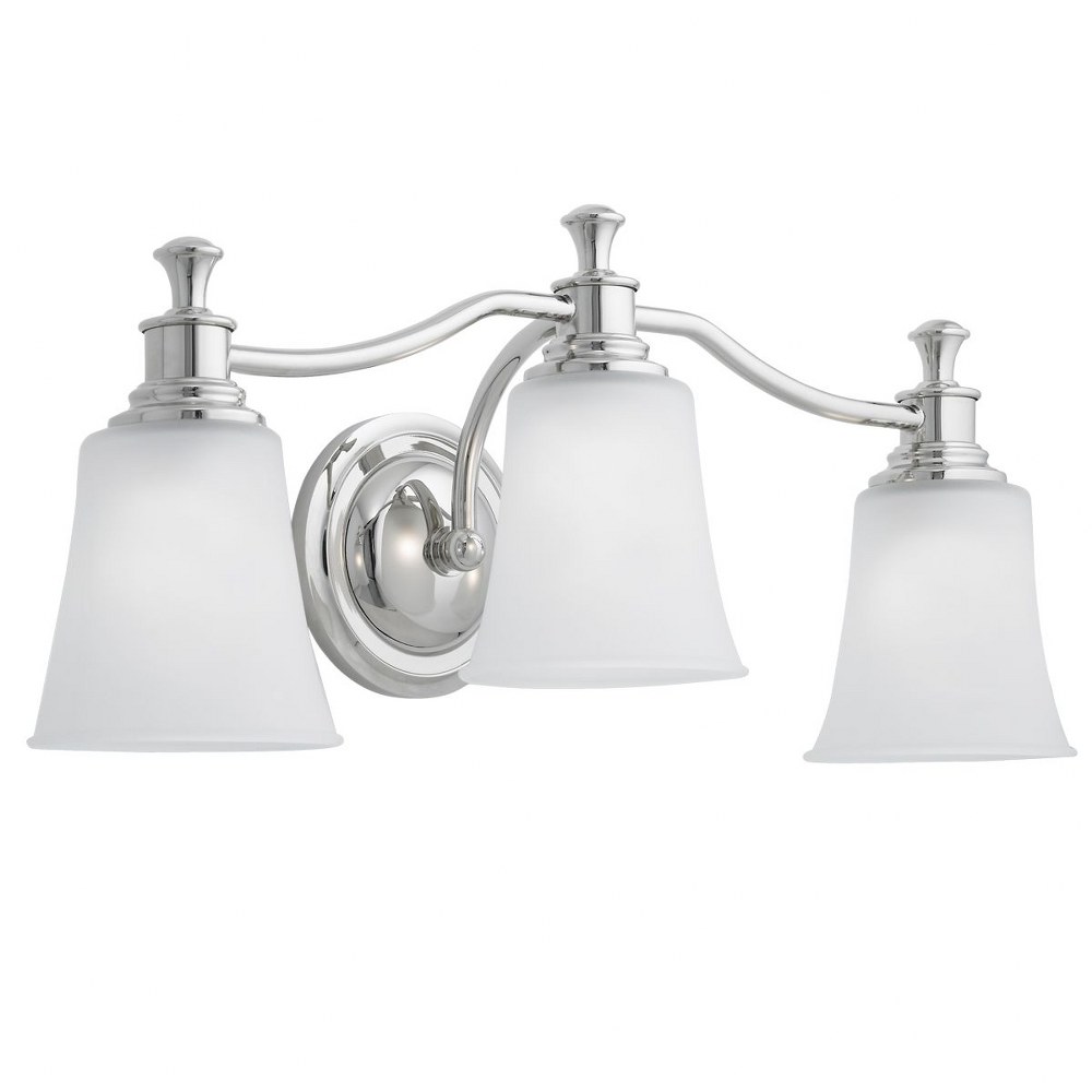 Norwell Lighting-9723-CH-FR-Sienna - Three Light Wall Sconce Chrome  Brush Nickel Finish with Frosted Glass