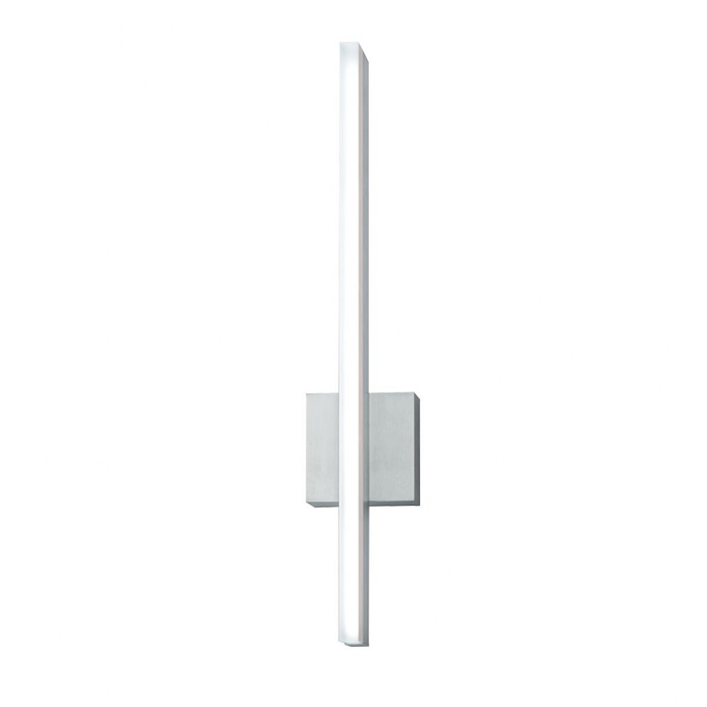 Norwell Lighting-9740-BA-MA-Ava - 16W 1 LED Wall Sconce In Contemporary Style-24 Inches Tall and 4.5 Inches Wide   Brushed Aluminum Finish with Matte Opal Acrylic  Glass