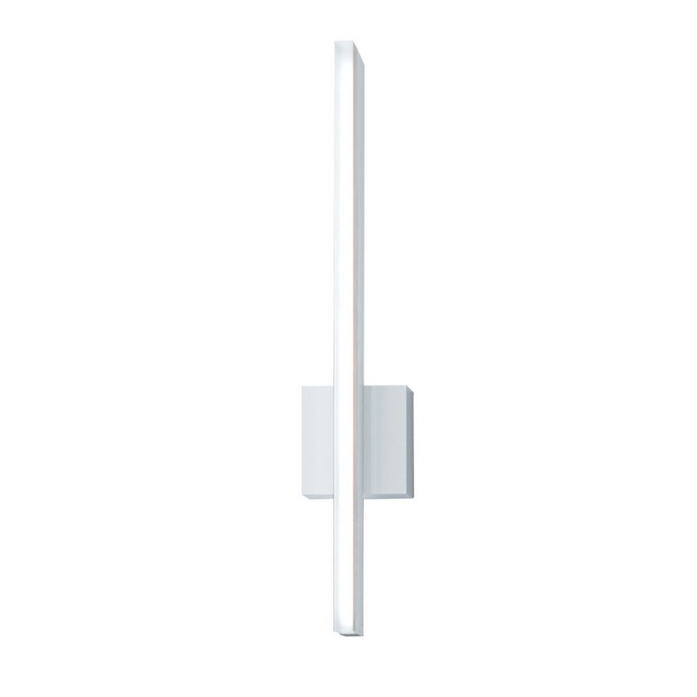 Norwell Lighting-9740-GW-MA-Ava - 24 Inch 16W 1 LED Wall Sconce   Gloss White Finish with Matte Opal Acrylic Glass