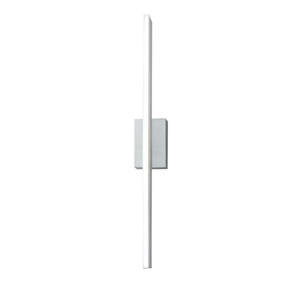 Norwell Lighting-9741-BA-MA-Ava - 36 Inch 22W 1 LED Wall Sconce   Brushed Aluminum Finish with Matte Opal Acrylic Glass