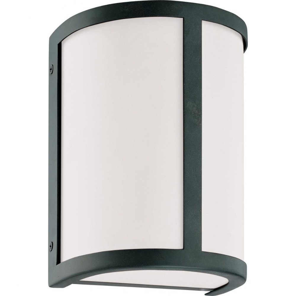 Nuvo Lighting-60/2971-Odeon-One Light Wall Sconce-6 Inches Wide by 8 Inches High   Aged Bronze Finish with Satin White Glass