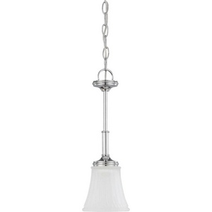 Nuvo Lighting-60/4267-Teller-One Light Mini-Pendant-6 Inches Wide by 16 Inches High   Polished Chrome Finish with Frosted Etched Glass