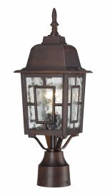 Nuvo Lighting-60/4928-Banyan-Outdoor Wall-6.125 Inches Wide by 17.25 Inches High   Banyan - 1 Light - 17 Outdoor Wall - Rustic Bronze w/ Clear Water Glass