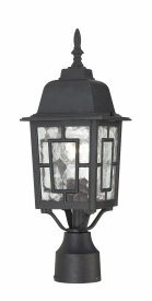 Nuvo Lighting-60/4929-Banyan-Outdoor Wall-6.125 Inches Wide by 17.25 Inches High   Banyan - 1 Light - 17 Outdoor Wall - Textured Black w/ Clear Water Glass