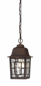 Nuvo Lighting-60/4932-Banyan-Outdoor Wall-6.125 Inches Wide by 10.75 Inches High   Banyan - 1 Light - 11 Outdoor Wall - Rustic Bronze w/ Clear Water Glass