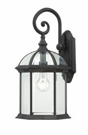 Nuvo Lighting-60/4966-Boxwood-Outdoor Wall-9.875 Inches Wide by 19 Inches High   Boxwood - 1 Light - 19 Outdoor Wall - Textured Black w/ Clear Beveled Glass