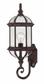 Nuvo Lighting-60/4972-Boxwood-Outdoor Wall-8 Inches Wide by 22 Inches High   Boxwood - 1 Light 22 Outdoor Wall - Rustic Bronze w/ Clear Beveled Glass