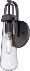 Nuvo Lighting-60/5361-Beaker-One Light-Vanity-5.5 Inches Wide by 14.125 Inches High   Aged Bronze Finish with Clear Glass