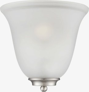 Nuvo Lighting-60/5377-Empire-One Light Wall Sconce-10 Inches Wide by 9.63 Inches High   Brushed Nickel Finish with Frosted Glass