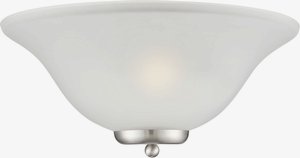 Nuvo Lighting-60/5382-Ballerina-One Light Wall Sconce-15.83 Inches Wide by 7 Inches High   Brushed Nickel Finish with Frosted Glass