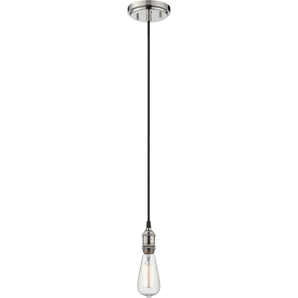 Nuvo Lighting-60/5405-Vintage-One Light Pendant-4.88 Inches Wide by 8 Inches High   Polished Nickel Finish