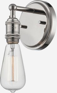 Nuvo Lighting-60/5415-Vintage-One Light Wall Sconce-4.88 Inches Wide by 9 Inches High   Polished Nickel Finish