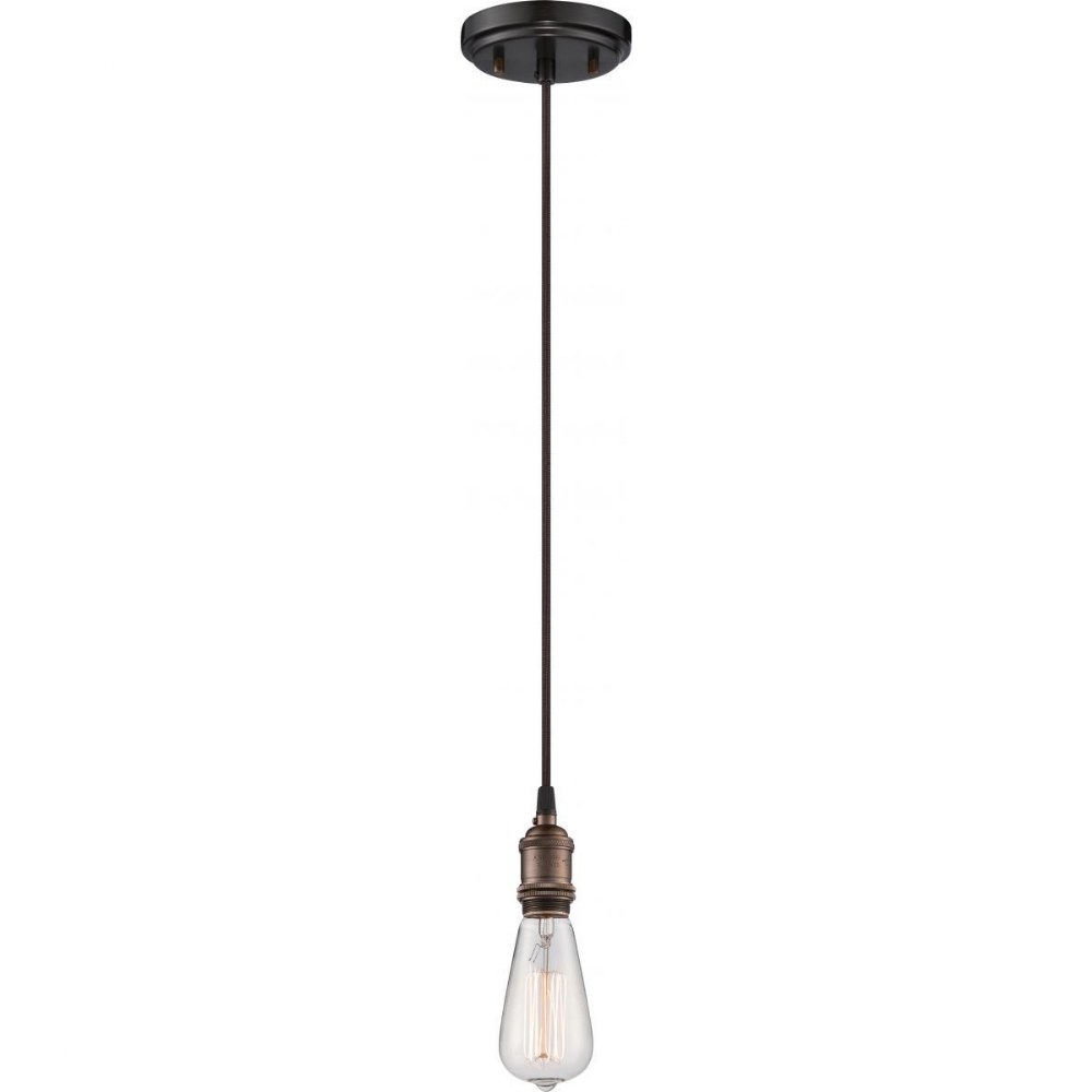 Nuvo Lighting-60/5505-Vintage-One Light Pendant-4.88 Inches Wide by 8 Inches High   Rustic Bronze Finish