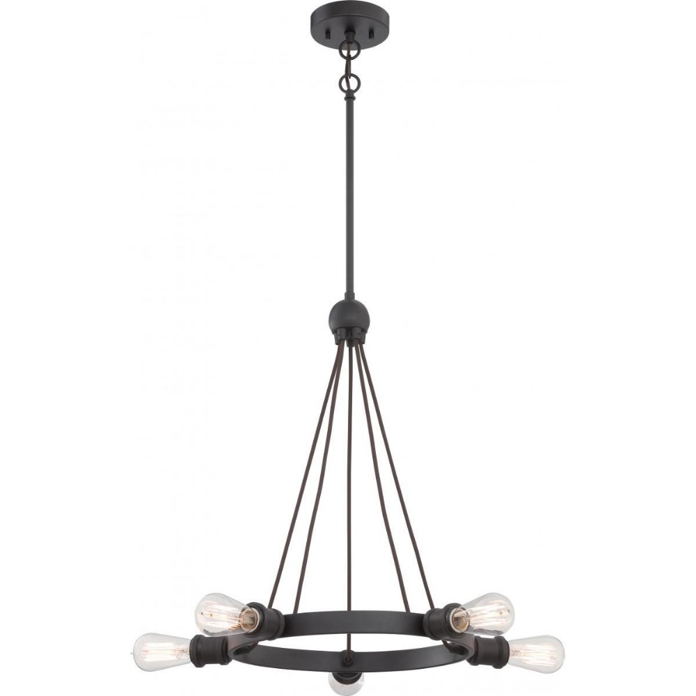 Nuvo Lighting-60/5725-Paxton-Five Light Chandelier-27.75 Inches Wide by 23.75 Inches High Aged Bronze  Aged Bronze Finish