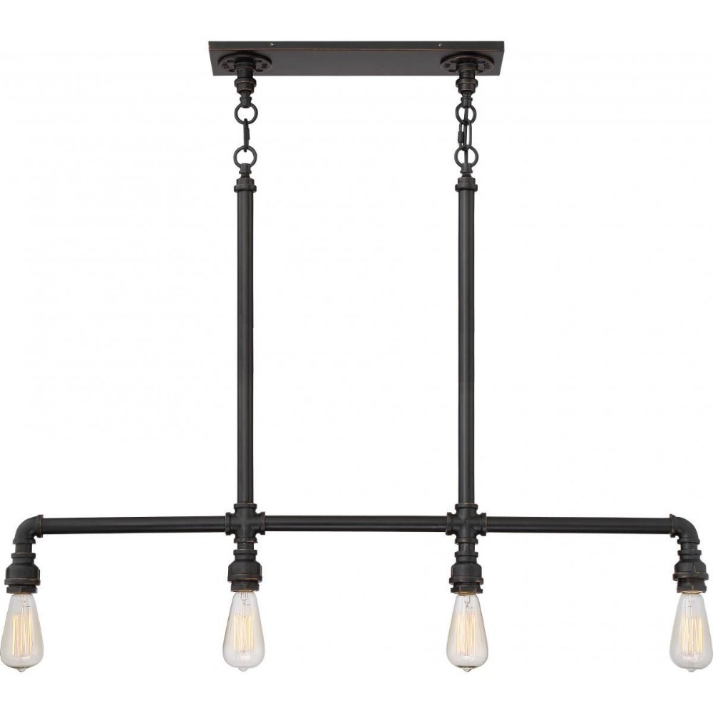 Nuvo Lighting-60/5794-Iron-Four Light Trestle-2.31 Inches Wide by 17 Inches High   Industrial Bronze Finish