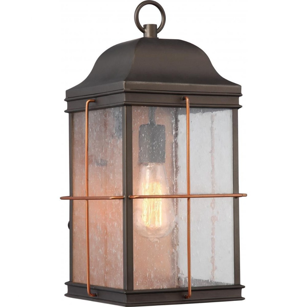 Nuvo Lighting-60/5833-Howell-One Light Large Outdoor Wall Lantren-8.75 Inches Wide by 17.13 Inches High   Bronze/Copper Finish