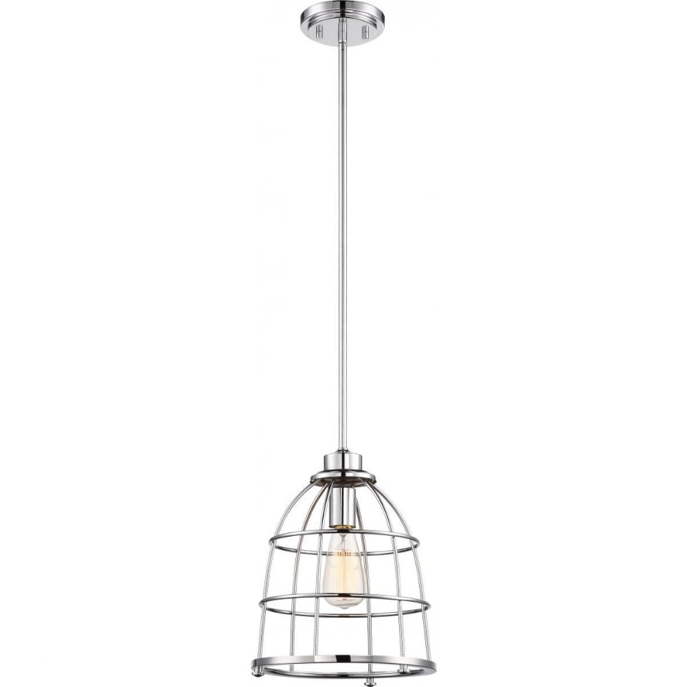 Nuvo Lighting-60/5839-Maxx-One Light Large Pendant-10.38 Inches Wide by 50.88 Inches High   Polished Nickel Finish