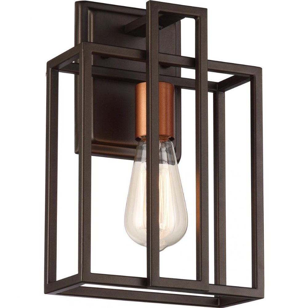 Nuvo Lighting-60/5851-Lake-One Light Wall Sconce-8 Inches Wide by 12 Inches High Bronze/Copper  Iron Black/Brushed Nickel Finish