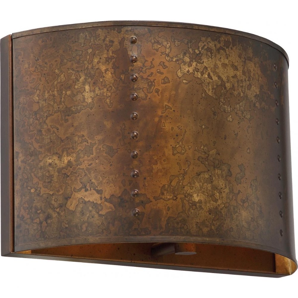 Nuvo Lighting-60/5891-Kettle-One Light Wall Sconce-12 Inches Wide by 8 Inches High   Weathered Brass Finish