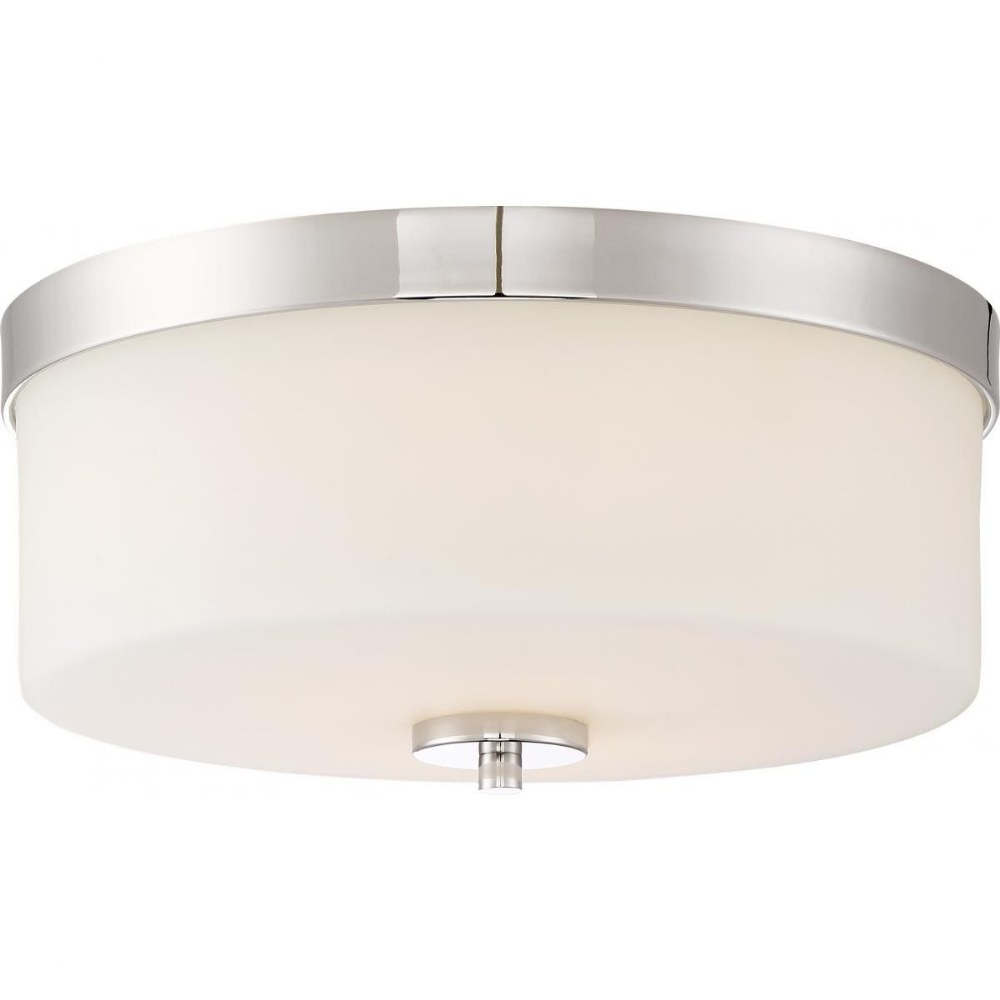 Nuvo Lighting-60/6231-Denver-Two Light Flush Mount-6 Inches Wide by 10.625 Inches High Polished Nickel  Old Bronze Finish with Clear Seed Shade