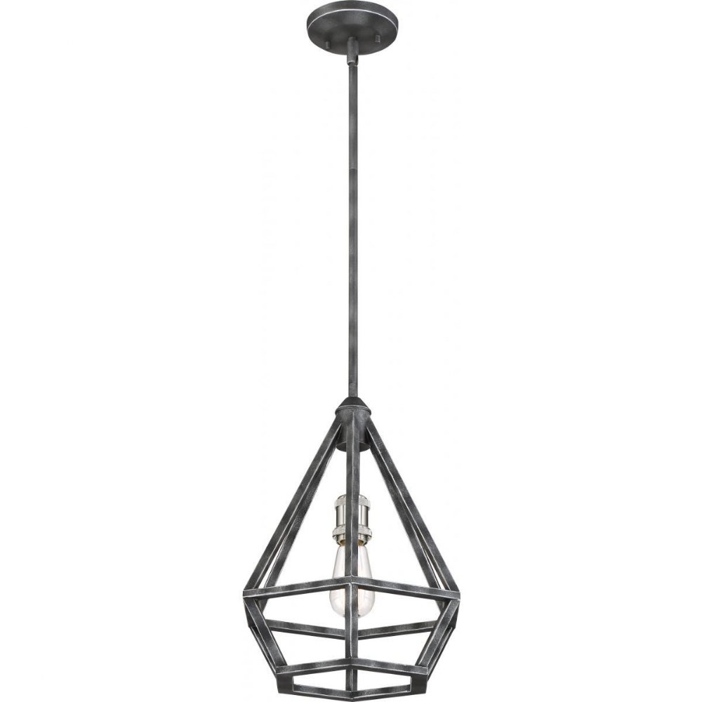 Nuvo Lighting-60/6263-Orin-One Light Pendant-12 Inches Wide by 15.38 Inches High Iron Black/Brushed Nickel  Aged Bronze/Brass Finish