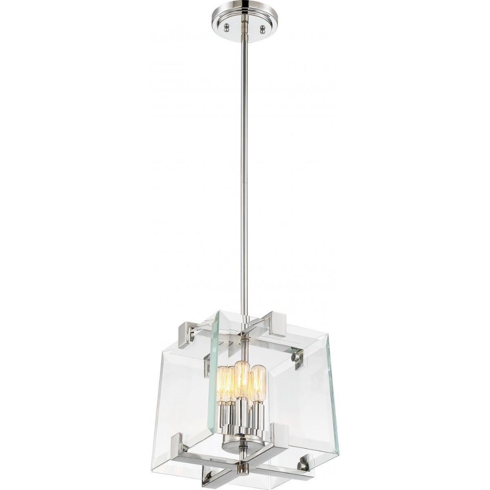 Nuvo Lighting-60/6293-Shelby-One Light Pendant-10.63 Inches Wide by 10 Inches High   Polished Nickel Finish with Clear Glass