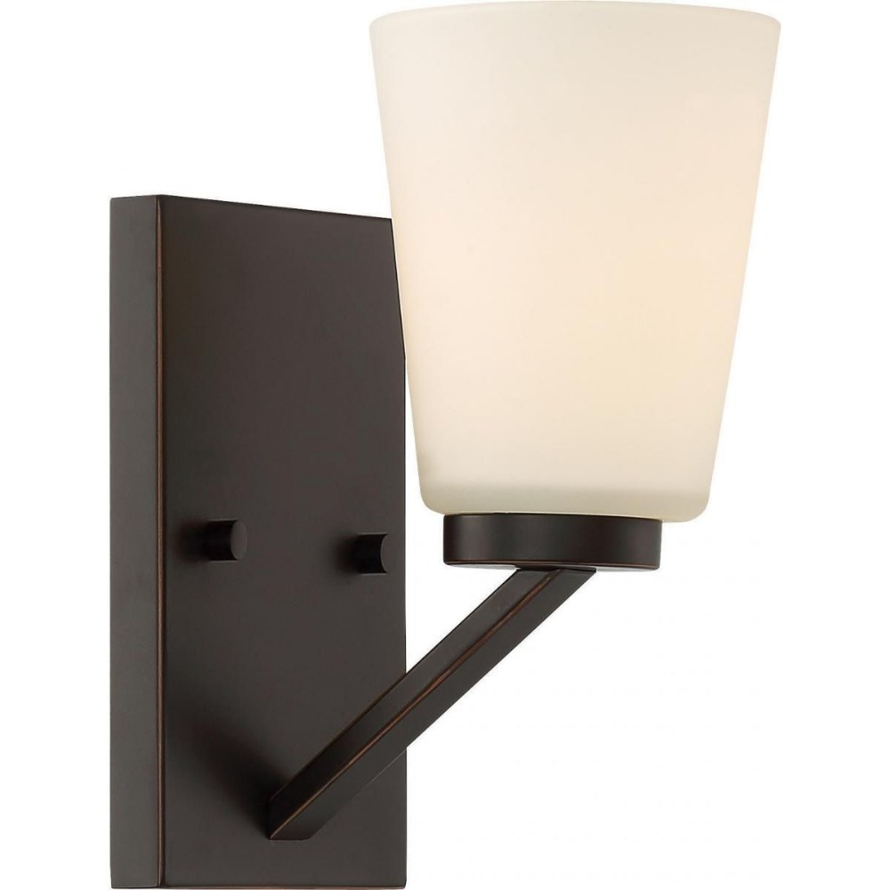 Nuvo Lighting-60/6341-Nome-One Light Wall Sconce-4.75 Inches Wide by 10 Inches High Mahogany Bronze  Mahogany Bronze Finish with Frosted Glass