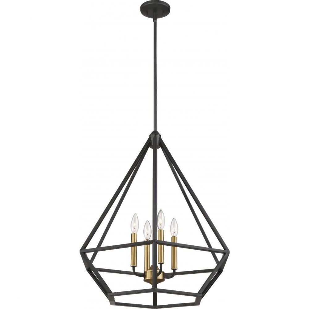 Nuvo Lighting-60/6361-Orin-Four Light Pendant-24 Inches Wide by 26.75 Inches High Aged Bronze/Brass  Aged Bronze/Brass Finish